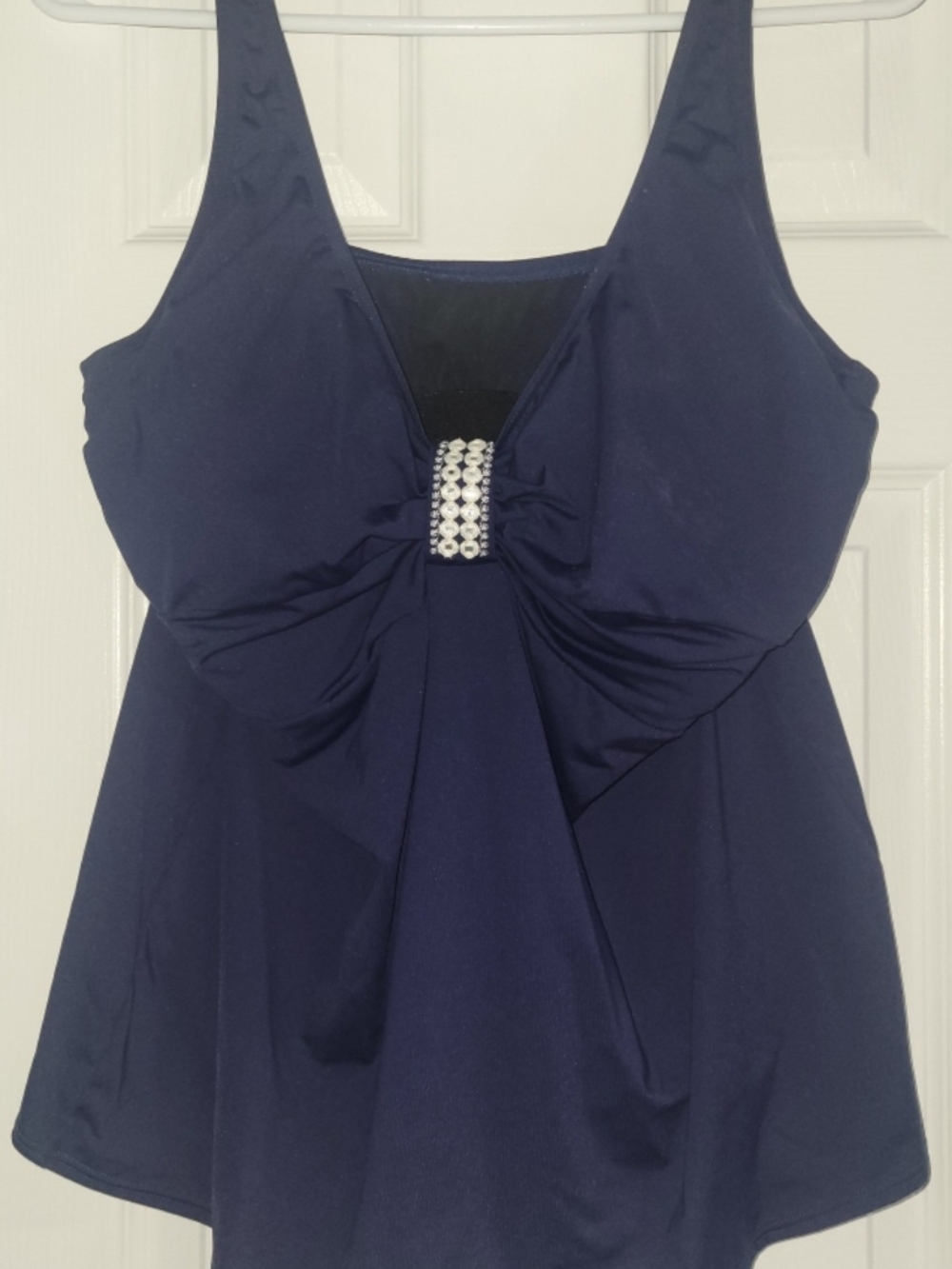 Coco Reef Navy Swim Top with Logo Tag